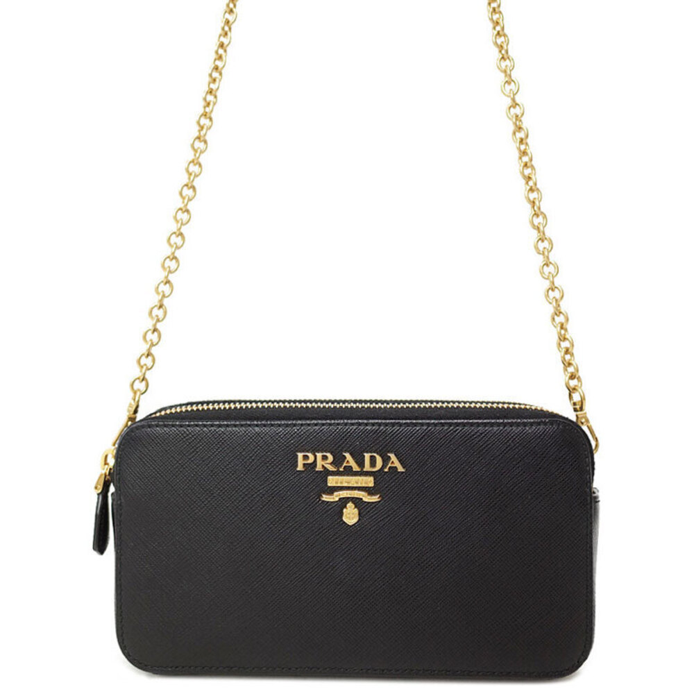 Prada Chain Shoulder Bag Black